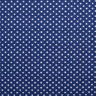 Tissu Coton imprimé Bleu Pois 8 mm Blancs - Par 10 cm