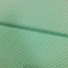 Tissu Coton imprimé Vert menthe Pois 8 mm Blancs - Par 10 cm