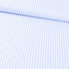 Tissu Coton Imprimé Rayures 5 mm Bleu ciel sur fond Blanc - Par 10 cm