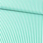 Tissu Coton Imprimé Rayures 5 mm Vert sur fond Blanc - Par 10 cm