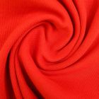 Tissu Bord côte uni Rouge - Par 10 cm