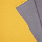 Tissu Polaire Double face Bicolore Jaune moutarde et Gris - Par 10 cm