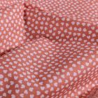 Tissu Coton imprimé Arty Petits cœurs blancs sur fond Marsala - Par 10 cm