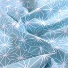 Tissu Coton imprimé Casual Arty Bleu lagon