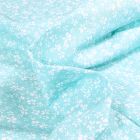 Tissu Coton imprimé Arty Difatty sur fond Bleu lagon