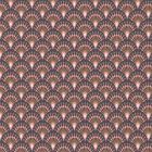 Tissu Coton imprimé Ginza Rose sur fond Aubergine
