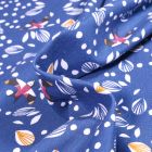 Tissu Jersey Coton Arty Jolhiro sur fond Bleu