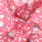 Tissu Coton imprimé Arty Kidia sur fond Bois de rose