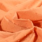 Tissu Plumetis Coton uni Liloo sur fond Abricot