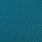 Tissu Double gaze de coton Pointillés Or sur fond Bleu Paon - Par 10 cm