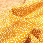 Tissu Coton imprimé Arty Stili sur fond Jaune moutarde
