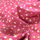 Tissu Coton imprimé Bio Zif sur fond Rose fuchsia