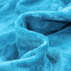 Tissu Éponge réversible Bambou envers polyester tout doux Bleu turquoise