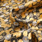 Tissu Gustav Klimt Grains dorés sur fond Noir