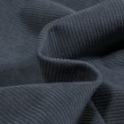Tissu Velours d'ameublement côtelé Lena Bleu marine - Par 10 cm