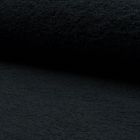 Tissu Eponge légère 320 g/m² Noir - Par 10 cm