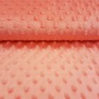 Tissu Minky Ultra doux Pois Corail - Par 10 cm