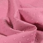 Tissu Plumetis Coton uni Vieux rose - Par 10 cm