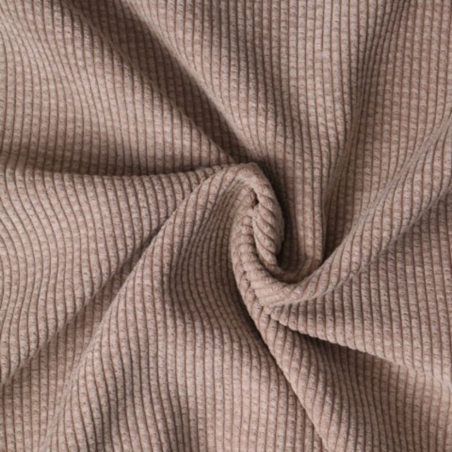 Tissu Velours envers fausse fourrure Camel - Par 10 cm