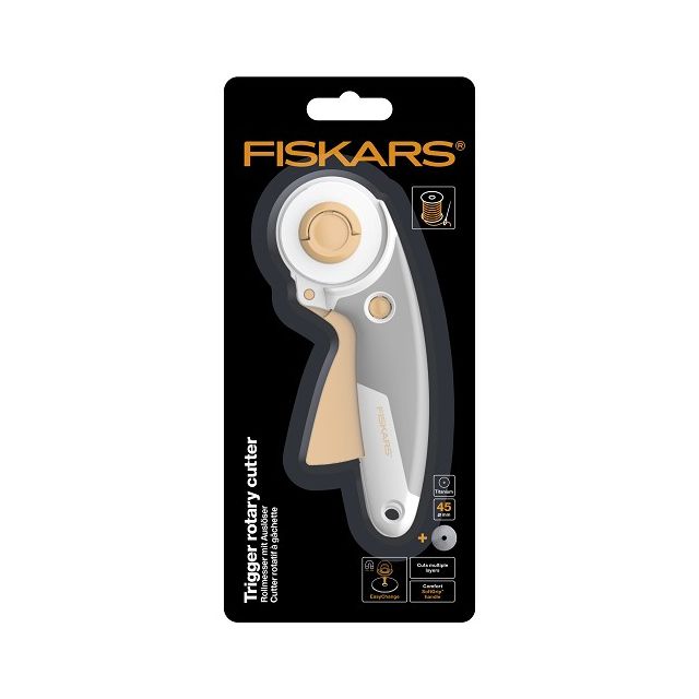 Cutter Rotatif Fiskars à Gâchette diamètre 45 mm