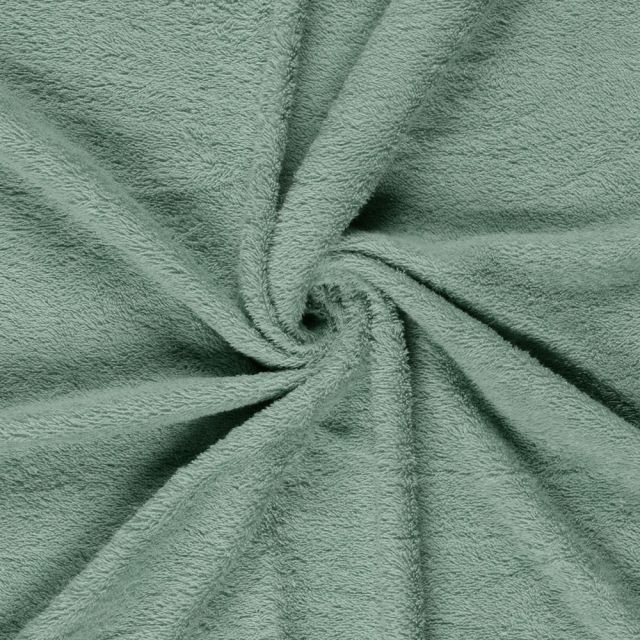 Tissu Eponge légère 340 g/m² uni Vert d'eau- Par 10 cm