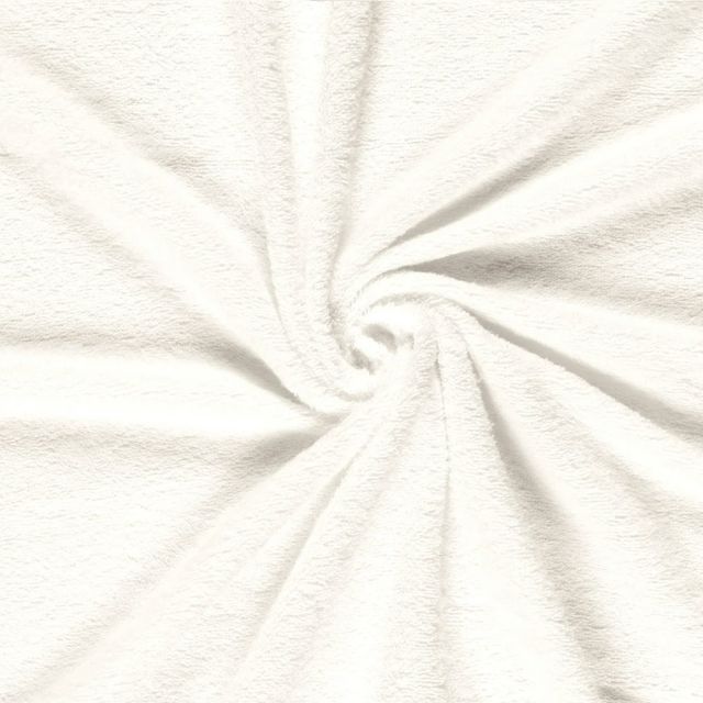Tissu Eponge légère 340 g/m² uni Ecru - Par 10 cm