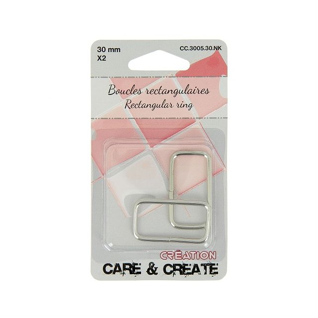 Boucle de réglage 30 mm Argent x2 - Care & create