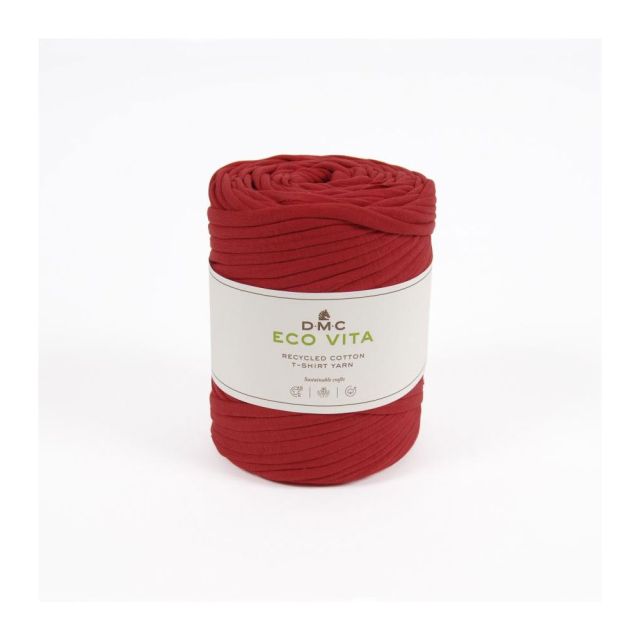 Fil de Coton recyclé Eco Vita T-shirt Yarn DMC - Rouge