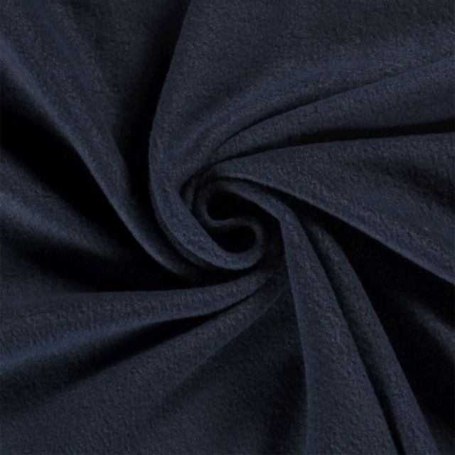 Coupon Tissu Polaire uni Bleu marine - Coupon de 100 cm
