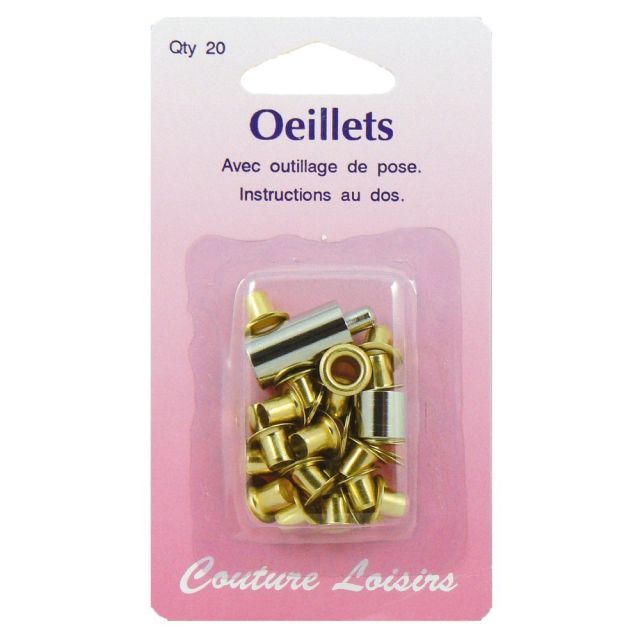 Oeillets avec outillage couleur bronze x20