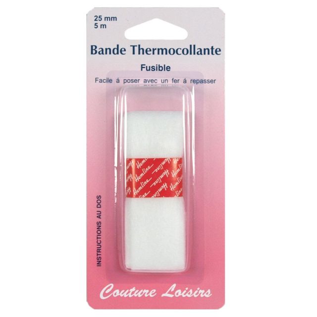 Bande thermocollante pour ourlets 25 mm longueur 5m