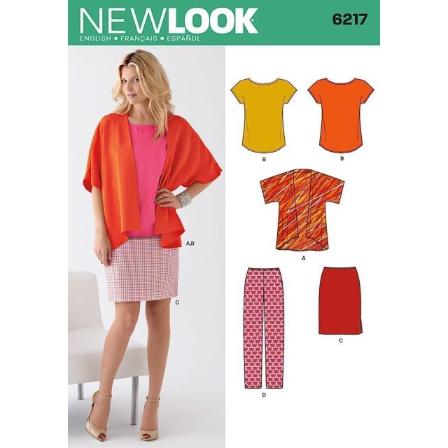 Patron New Look 6217 Ensemble Femmes