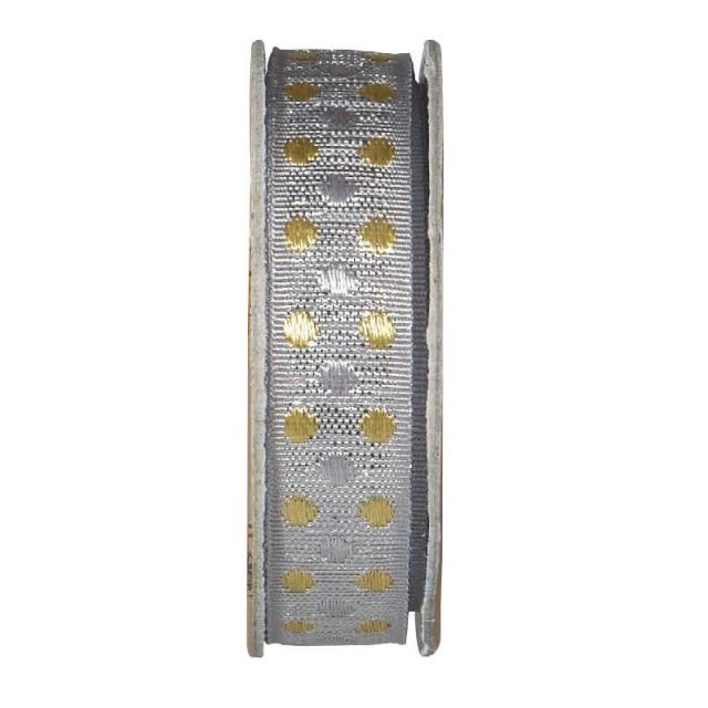 Ruban pois Argent - bobinette 2m