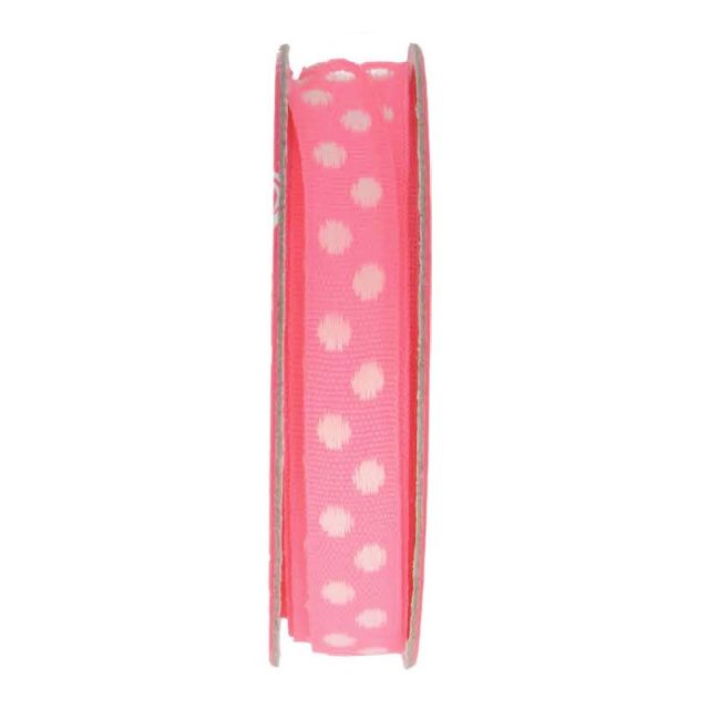 Ruban pois Rose - bobinette 2m