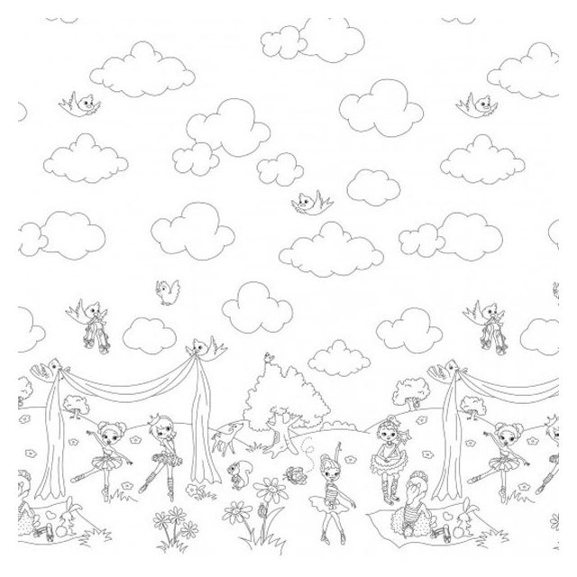 Tissu Michael Miller Ballerina Border Color Me 2