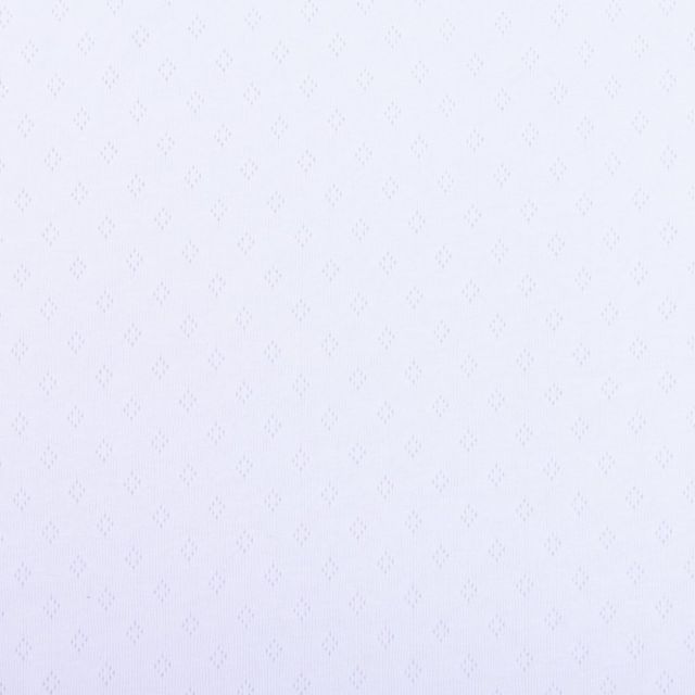 Tissu Jersey Coton ajouré uni Blanc - Par 10 cm