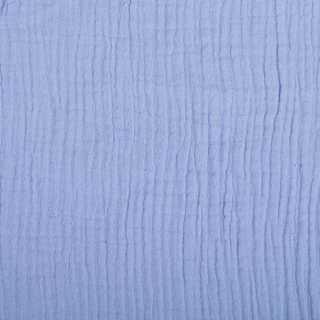 Tissu Double gaze de coton uni Parme - Par 10 cm