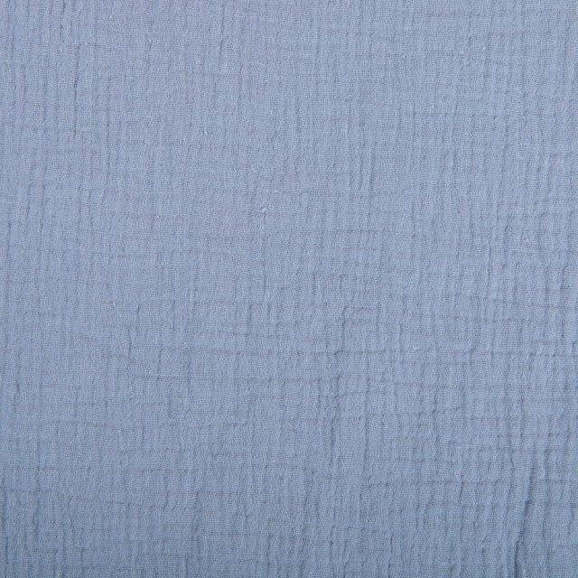 Tissu Double gaze de coton uni Gris clair - Par 10 cm