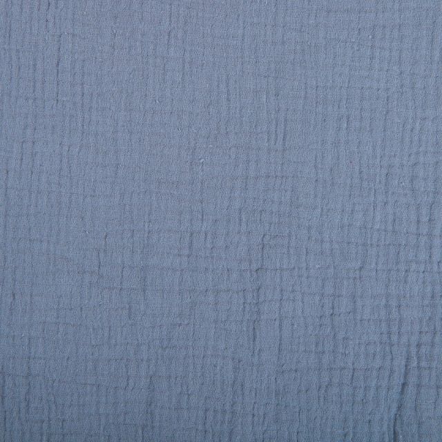 Tissu Double gaze de coton uni Gris - Par 10 cm