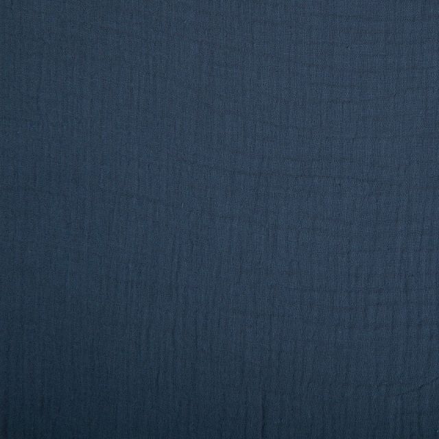 Tissu Double gaze de coton uni Gris ardoise - Par 10 cm