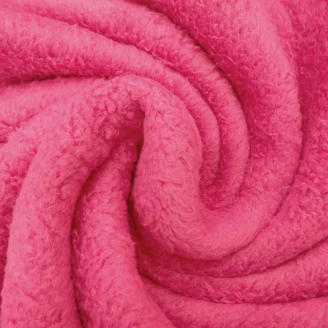 Tissu Doudou uni Fushia x10cm