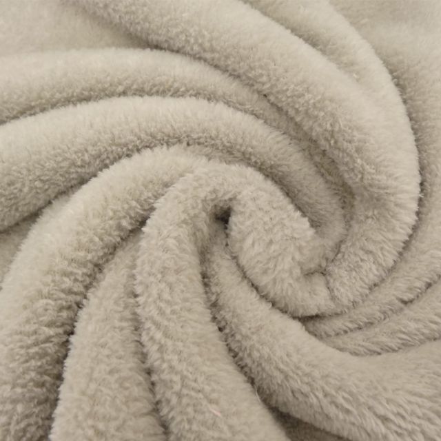 Tissu Doudou uni Beige x10cm