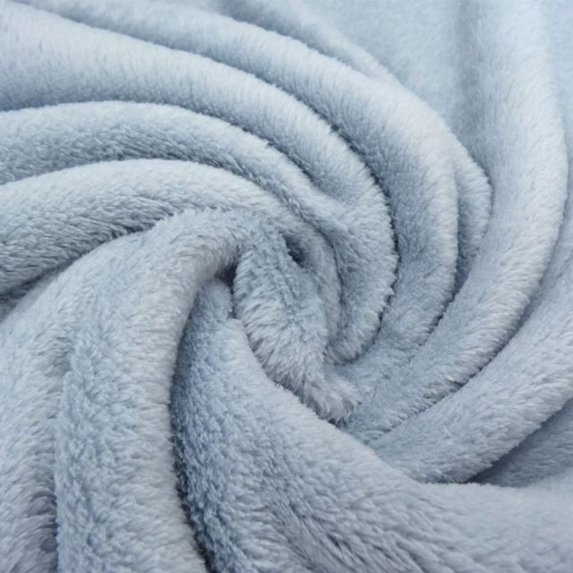 Tissu Doudou uni Gris bleu x10cm