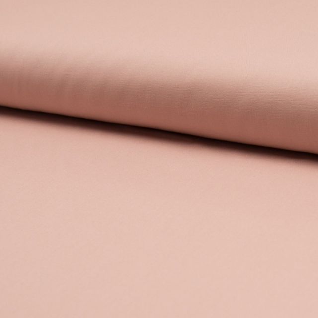 Tissu Popeline de coton unie Saumon - Par 10 cm
