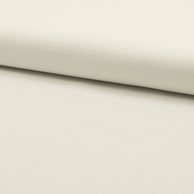 Tissu Voile de coton uni Bio Ecru - Par 10 cm