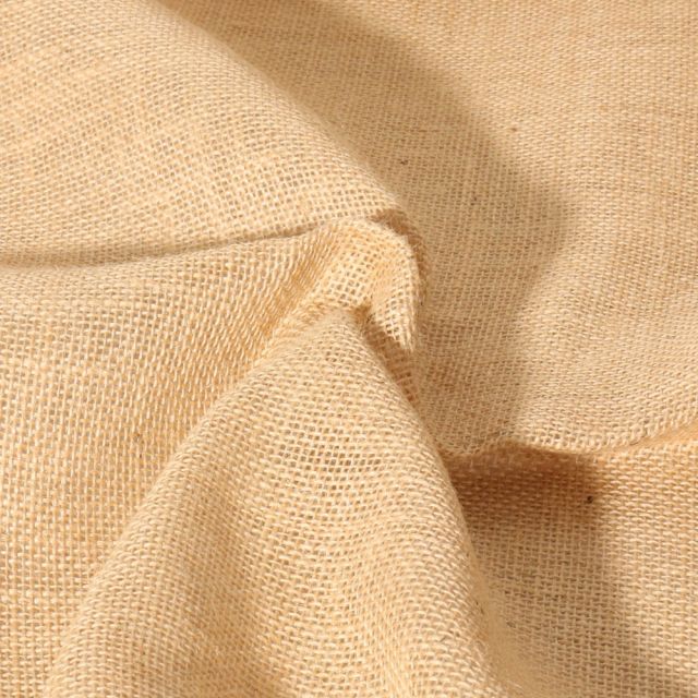 Tissu Toile de Jute Naturel Terralys uni beige