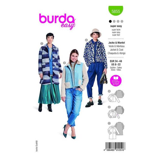 Patron Burda 5855 Veste & Manteau