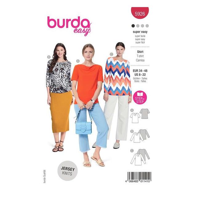 Patron Burda 5926 T-shirt