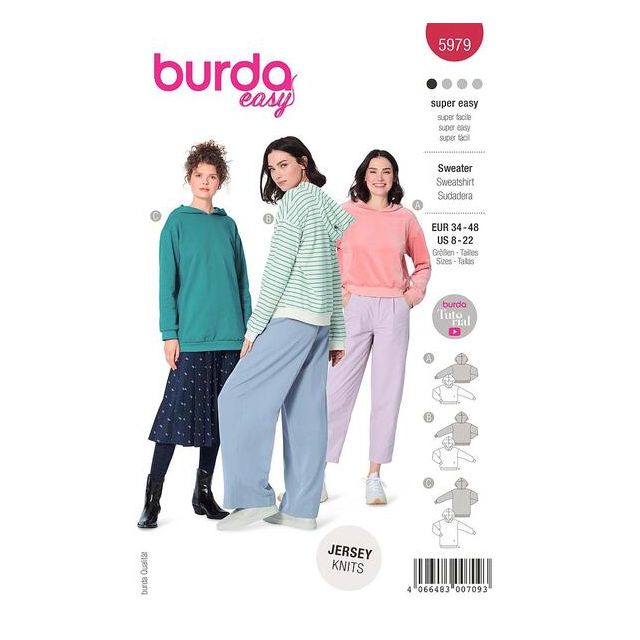 Patron Burda 5979 Sweatshirt