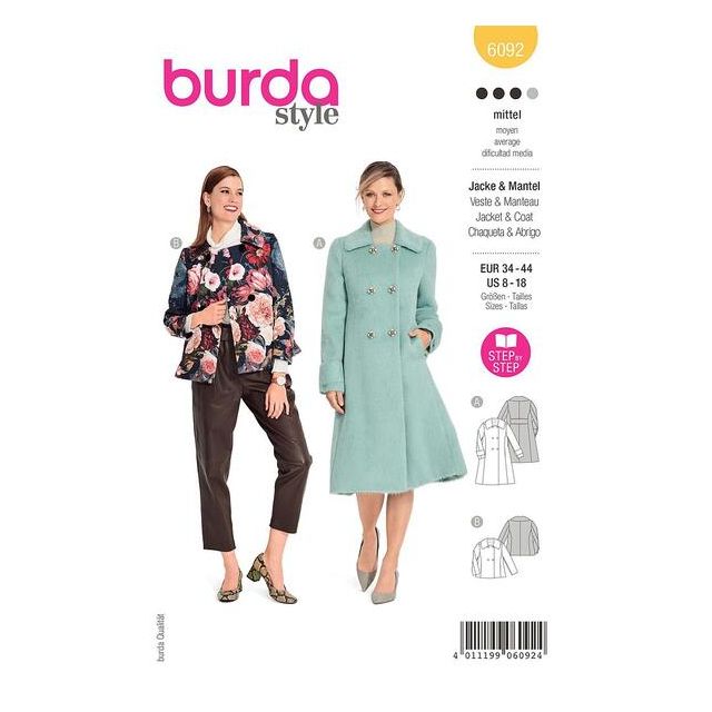 Patron Burda 6092 Veste & Manteau